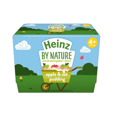 پودینگ هاینز (Heinz) سیب و جو دوسر مناسب +4 وزن 100 گرم بسته 4 عددی