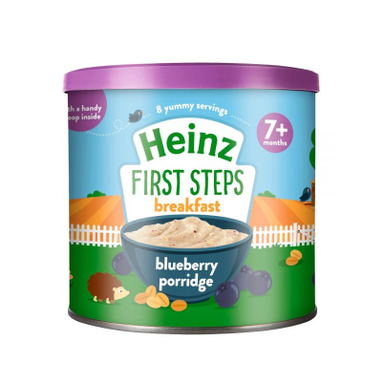 فرنی صبحانه کودک هاینز (Heinz) مدل بلوبری مناسب +7 وزن 200 گرم