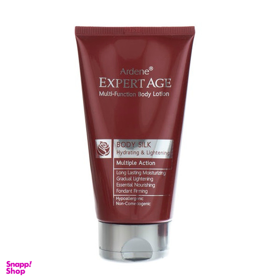 لوسیون مرطوب کننده وروشن کننده بدن آردن (Ardene) سری Expert Age مدل Body Silk حجم 150 میلی لیتر