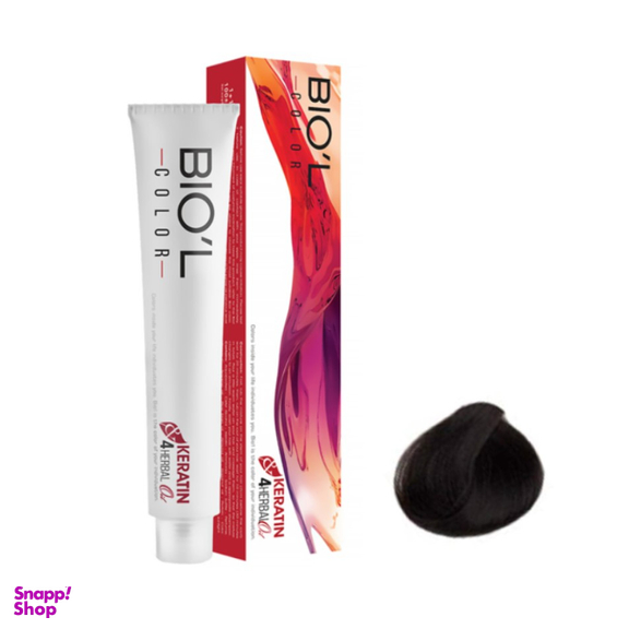 رنگ مو بیول (Biol) شماره 2.0 رنگ قهوه ای سوخته حجم 100 میلی لیتر