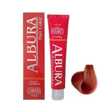 رنگ مو آلبورا (Albora) شماره 6.5 رنگ مسی بلوند ماهاگونی حجم 100 میلی لیتر