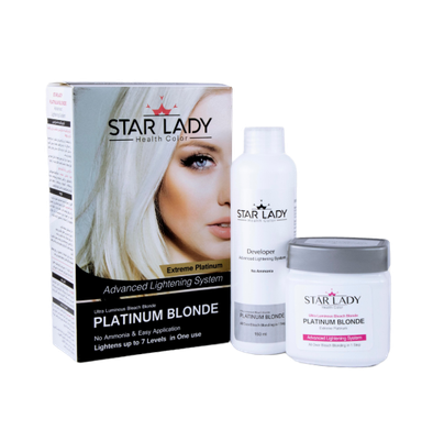 کرم بی رنگ کننده استار لیدی (Star Lady) رنگ پلاتینیوم بلوند حجم 240 میلی لیتر