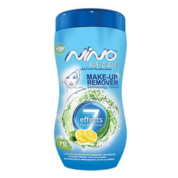 دستمال مرطوب پاک کننده آرایش نینو (Nino) مدل Effects بسته 70 عددی