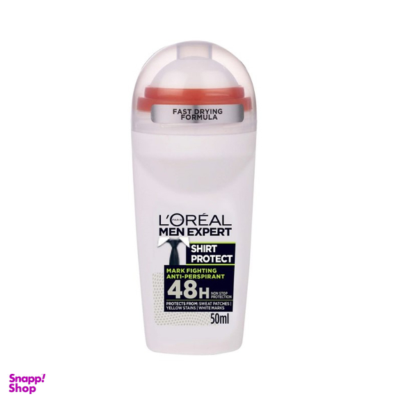 رول ضد تعریق آقایان 48 ساعته لورال (LOreal) مدل Shirt Protect حجم 50 میلی لیتر