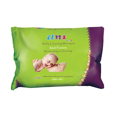 دستمال مرطوب کودک یونی بب (Uni Beb) مدل Multi Proteins بسته 63 عددی