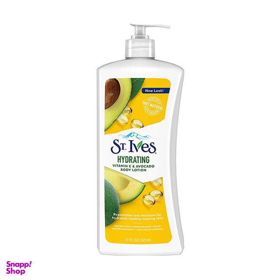 لوسیون بدن آبرسان اس تی ایوز (ST.Ives) مدل Hydrating حاوی عصاره آووکادو حجم 621 میلی لیتر