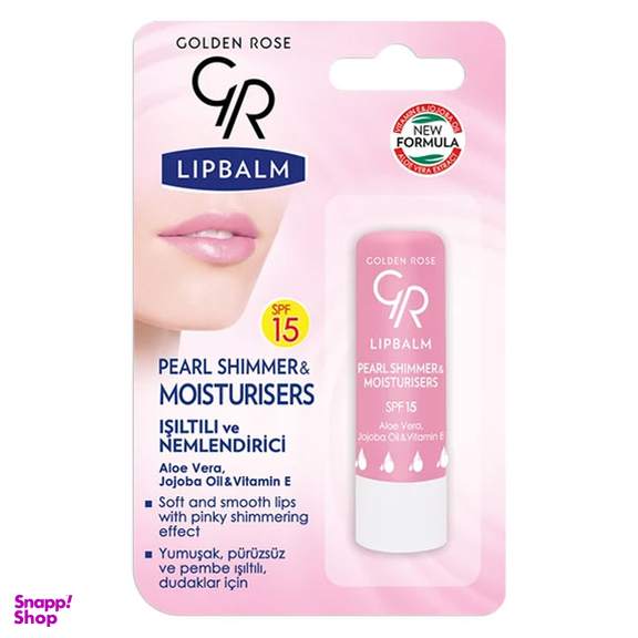 بالم براق کننده و آبرسان لب گلدن رز (Golden Rose) با SPF15