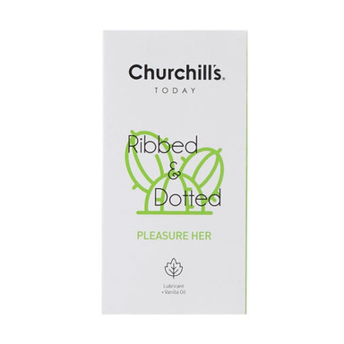 کاندوم خاردار حاوی روان کننده چرچیلز (Churchill's) مدل Pleasure Her بسته 12 عددی