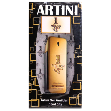 عطر جیبی مردانه آرتینی (Artini) مدل 1million Absolutely Gold حجم 35 میلی لیتر
