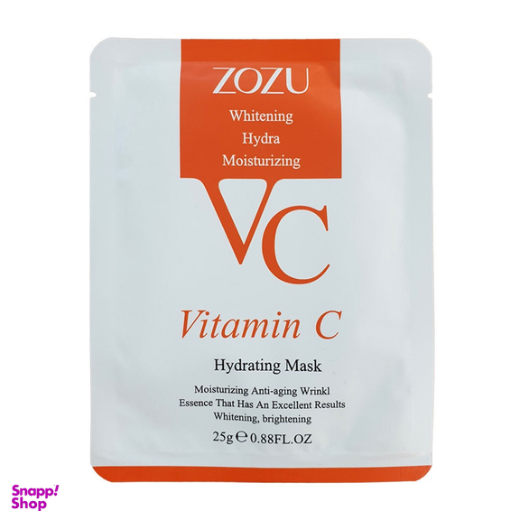 ماسک صورت نقابی زوزو (Zozu) مدل Vitamin C حجم 25 میلی لیتر