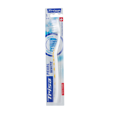 مسواک تریزا (Trisa) مدل Pearl white با برس نرم