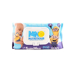 دستمال مرطوب نینو (Nino) مدل Sensitive بسته 70 عددی