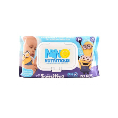 دستمال مرطوب نینو (Nino) مدل Sensitive بسته 70 عددی