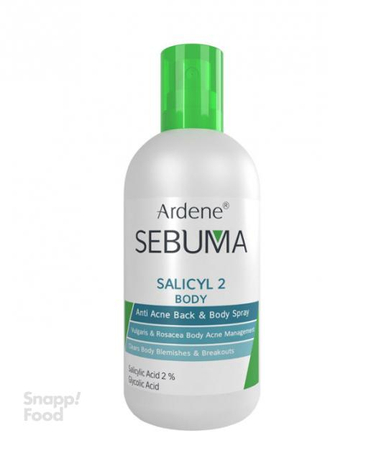 اسپری ضد جوش بدن آردن سری Sebuma مدل Salicyl 2 حجم 250 میلی‌ لیتر