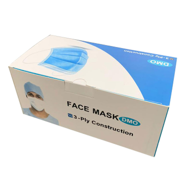 ماسک سه لایه بسته 50 عددی آبی