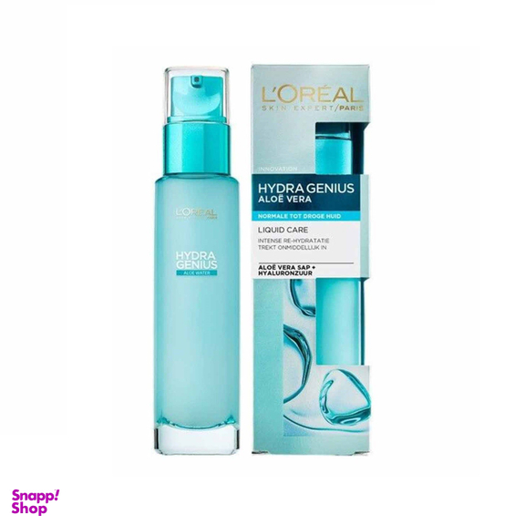 آبرسان پوست لورآل (Loreal) مدل Hydra Genius Aloe Water حجم 70 میلی لیتر