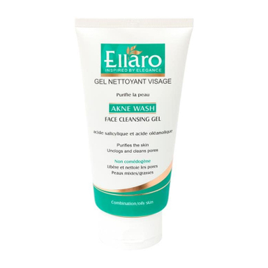 ژل شستشوی صورت الارو (Ellaro) مدل Akne Wash حجم 150 میلی‌ لیتر