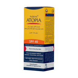 کرم ضد آفتاب رطوبت رسان آردن (Ardene) سری Atopia مناسب پوست خشک با SPF40 حجم 50 میلی‌ لیتر