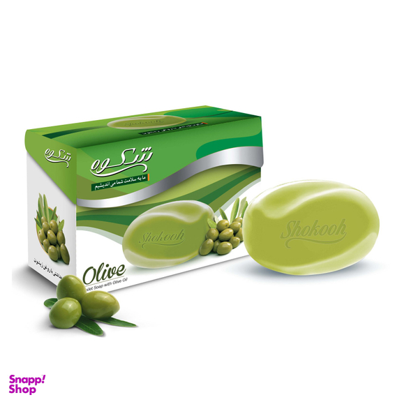 صابون شستشو شکوه (Shokouh) مدل زیتون وزن 90 گرم بسته 5 عددی