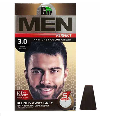 کیت رنگ مو مردانه گپ (Gap) شماره 3 رنگ قهوه ای تیره حجم 50 میلی‌ لیتر