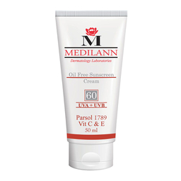 کرم ضدآفتاب فاقد چربی SPF60 رنگی مدیلن (Medilann) وزن 50 گرم