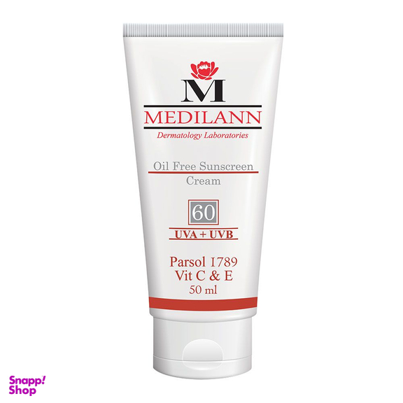 کرم ضدآفتاب فاقد چربی SPF60 رنگی مدیلن (Medilann) وزن 50 گرم