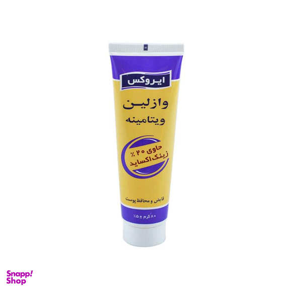 وازلین ویتامینه ایروکس (Irox) مدل Zinc Oxide حجم 80 میلی لیتر