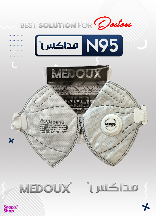 ماسک ان95 فیلتردار مداکس (Medoux) بسته 18 عددی
