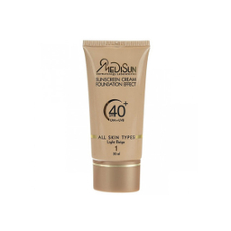 ضد آفتاب با پوشش کرم پودر مدیسان (Medisun) مناسب پوست چرب با SPF40 حجم 30 میلی‌لیتر