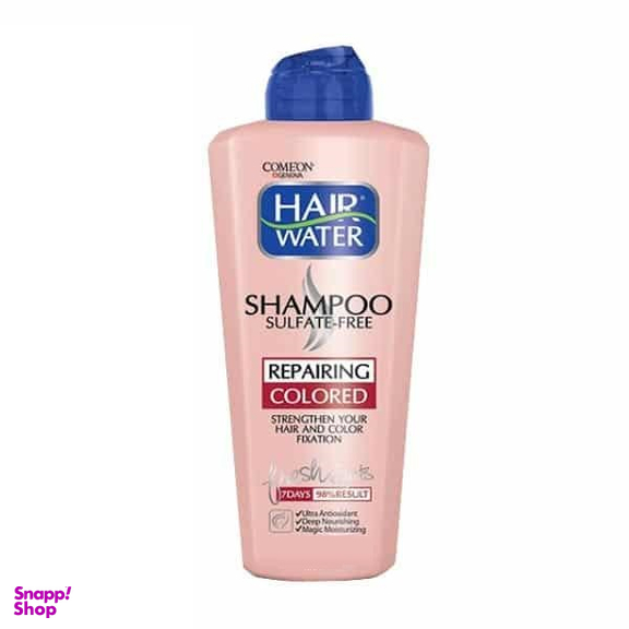 شامپو کامان (Come'On) مدل Hair Water بدون سولفات مناسب موی رنگ شده حجم 400 میلی لیتر