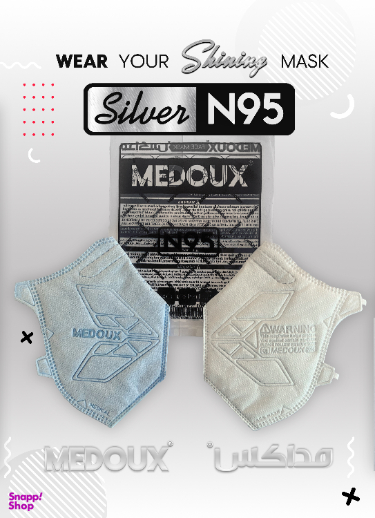 ماسک ان95 سیلور مداکس (Medoux) بسته 12 عددی