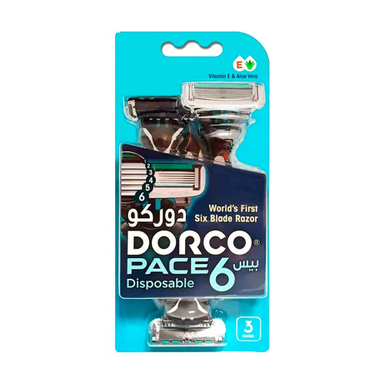 خودتراش مردانه دورکو (Dorco) مدل Pace 6 بسته 3 عددی