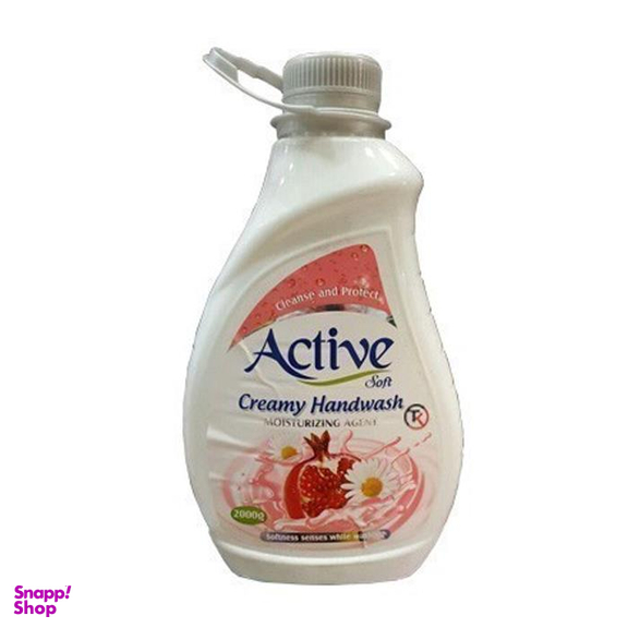 مایع دستشویی اکتیو (Active) رنگ کرمی صورتی حجم 2000میلی لیتر