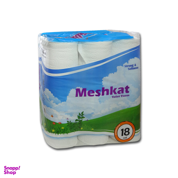 دستمال توالت رولی مشکات (Meshkat) بسته 18 عددی