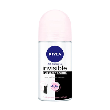 رول مام ضد تعریق نیوآ (Nivea) زنانه مدل BLACK & WHITE INVISIBLE حجم 50 میلی لیتر