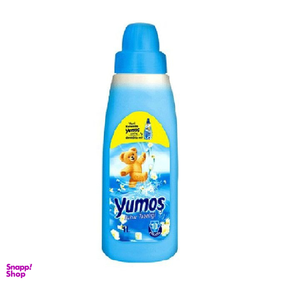 نرم کننده حوله و لباس بچه یوموش (Yumos) با رایحه گل های بهاری حجم 1 لیتر آبی
