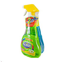 شیشه پاک کن اکتیو (Active) مدل Ultra Shine حجم 500 میلی لیتر بسته 2 عددی