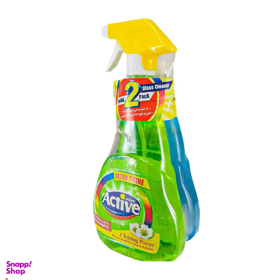 شیشه پاک کن اکتیو (Active) مدل Ultra Shine حجم 500 میلی لیتر بسته 2 عددی
