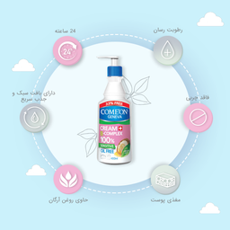 کرم دست و صورت کامان (Comeon) مناسب پوست چرب حجم 400 میلی لیتر