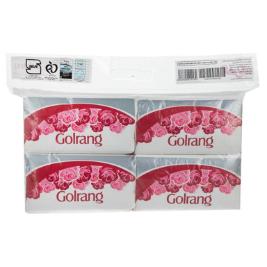 دستمال کاغذی گلرنگ (Golrang) مدل Flower بسته 4 عددی 250 برگ