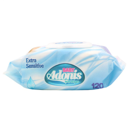 دستمال مرطوب کودک آدونیس (Adonis) مدل A78 بسته 120 عددی