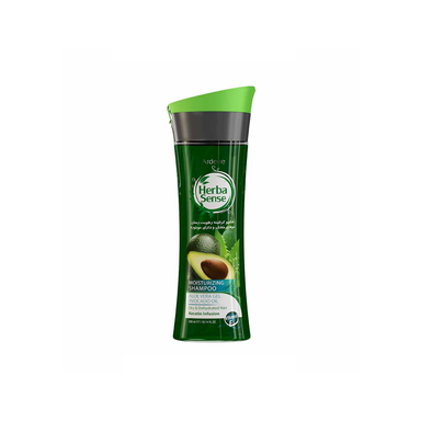 شامپو کراتینه هرباسنس (HerbaSense) رطوبت رسان حاوی ژل الویه ورا و روغن اووکادو حجم 300 میلی لیتر