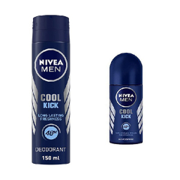 اسپری ضد تعریق مردانه نیوآ (Nivea) مدل کول کیک حجم 150 میلی لیتر + مام رول ضد تعریق مردانه نیوآ مدل کول کیک حجم 50 میلی لیتر
