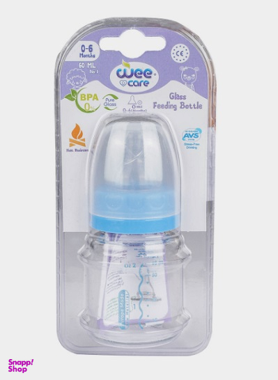 بطری شیرخوری پیرکس استاندارد وی کر (wee care) کد B302 حجم 60 میلی لیتر