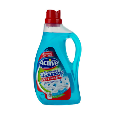 مایع لباسشویی اکتیو (Active) مدل پلی واش آبی حجم 2.5 لیتری