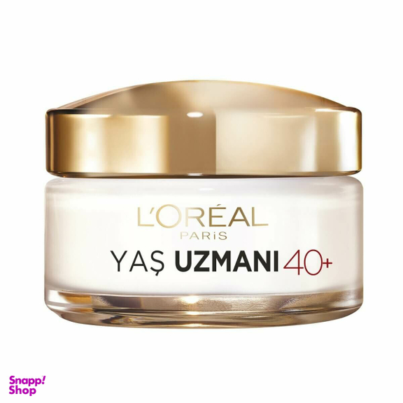 کرم شب آبرسان لورآل (Loreal) ضد چروک قوی نرم کننده مدل ekspert wieku بالای 40 سال حجم 50 میلی لیتر