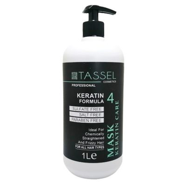 ماسک مو تاسل (Tassel) داخل حمام سولفات فری مناسب موی کراتین شده حجم 1000 میلی لیتر