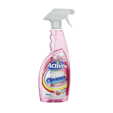 شیشه پاک‌کن ضدبخار صورتی اکتیو (Active) حجم 500 میلی‌ لیتر