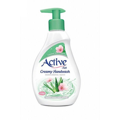 مایع دستشویی کرمی سبز اکتیو (Active) حجم 350 میلی‌ لیتر