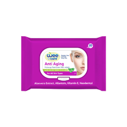 دستمال مرطوب آرایش پاک کن وی کر (Wee Care) مدل ضد پیری بسته 20 عددی